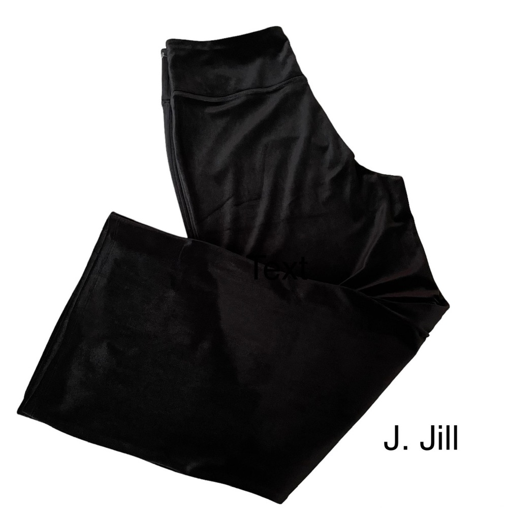 J. Jill Black Velvet Women’s Pants Large NWT